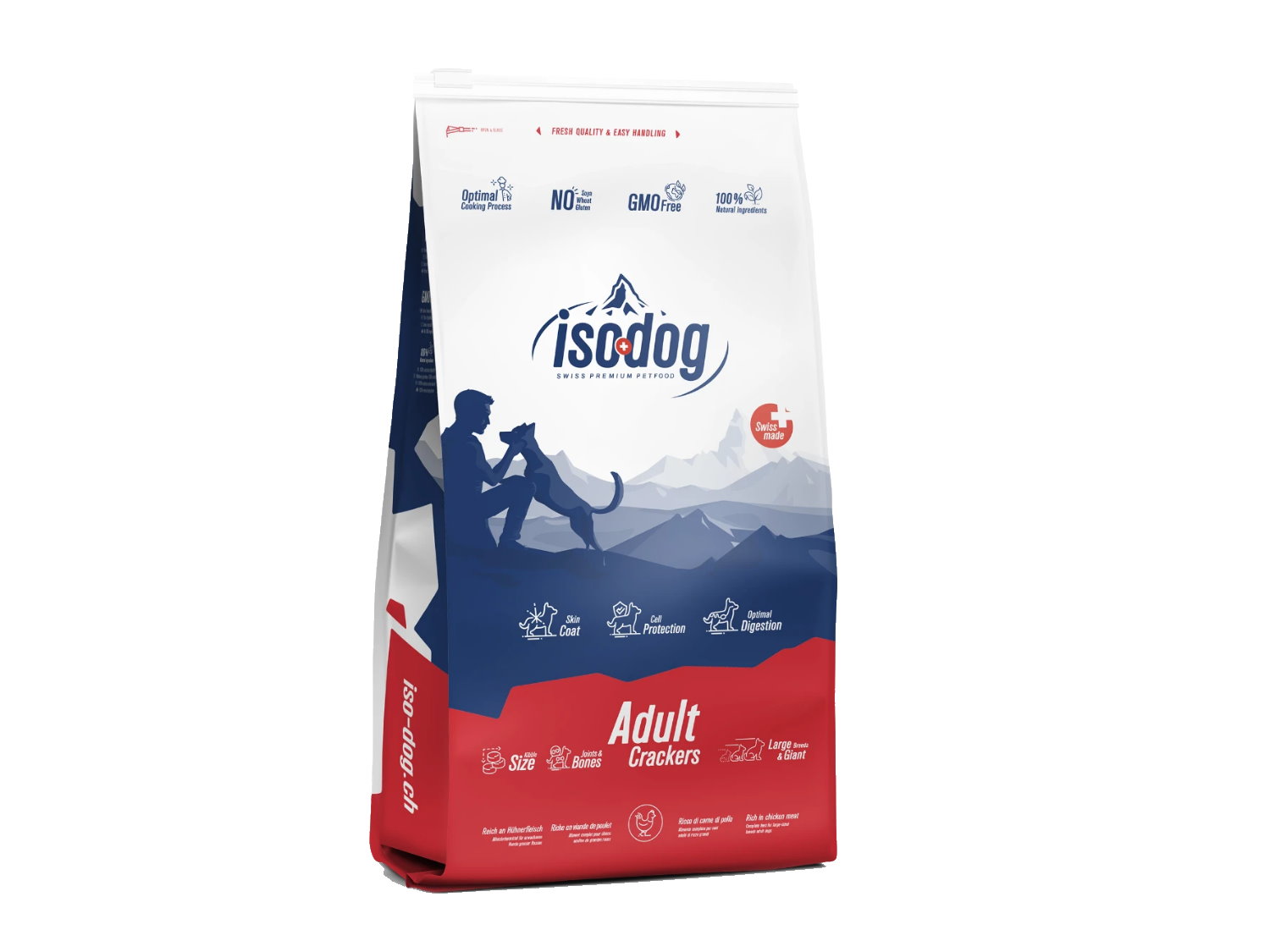 Iso-dog Adult Crackers Kuře — produktové foto (balení)