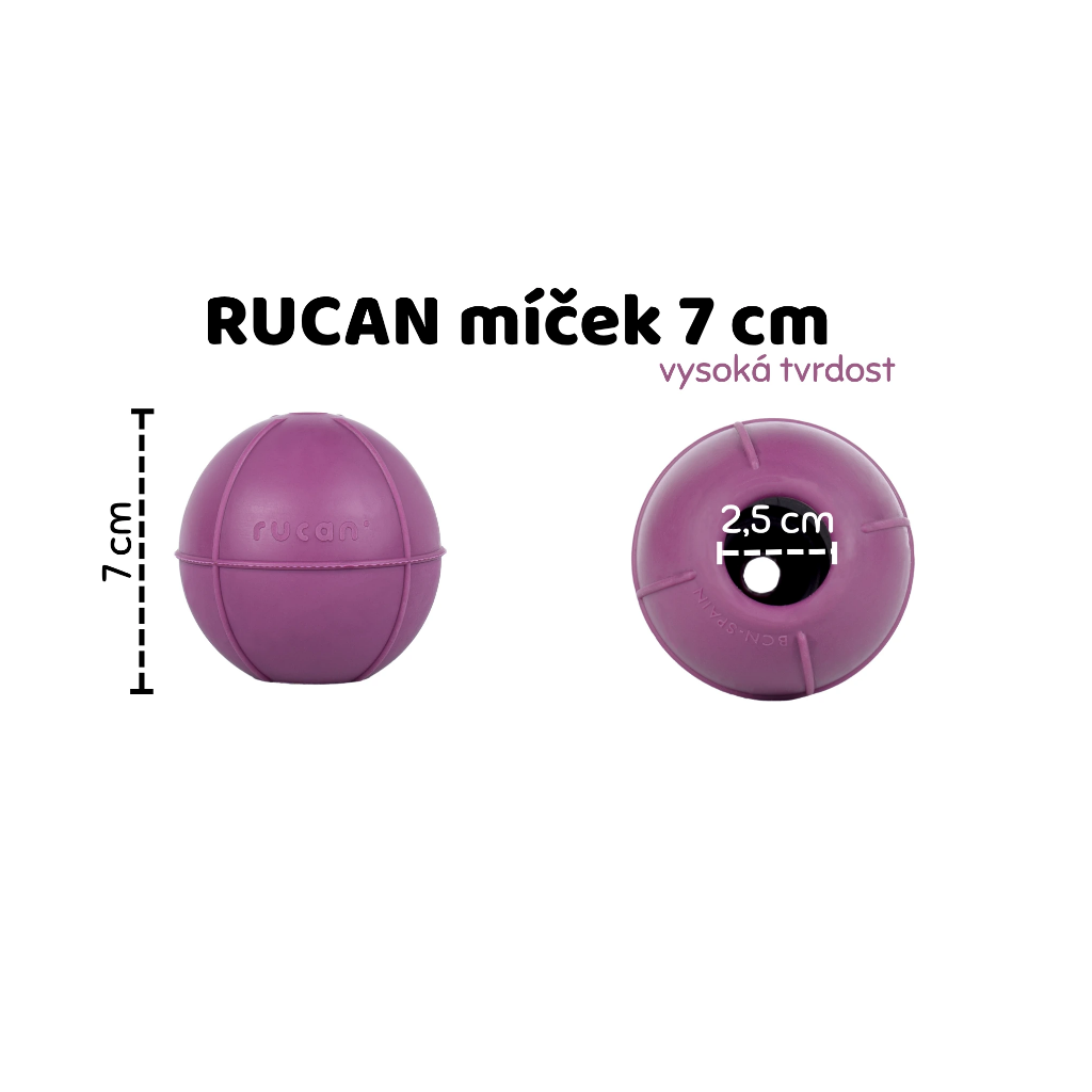 Rucan plnící míček fialový 7 cm