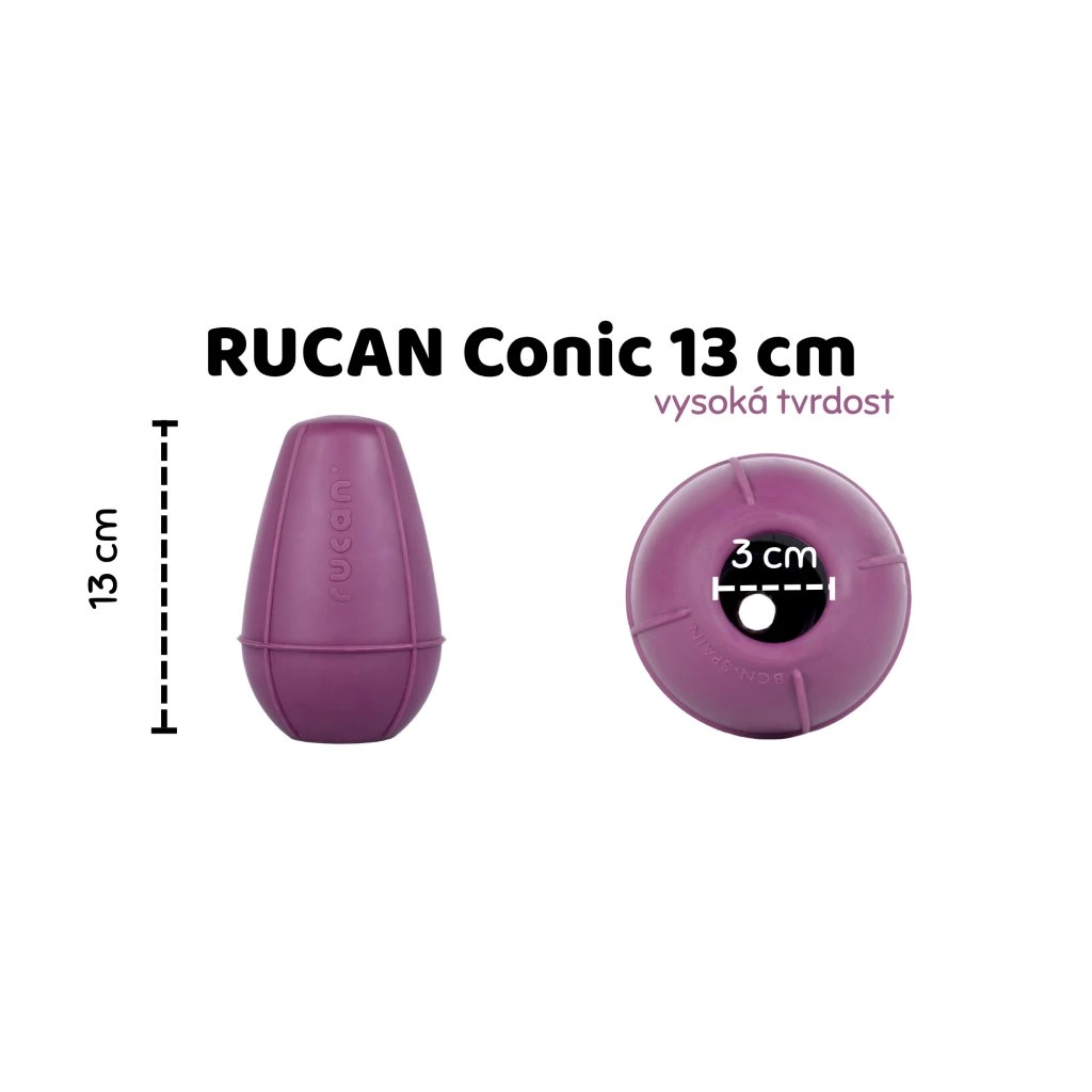 Rucan Conic kónická hračka pro psy fialová L
